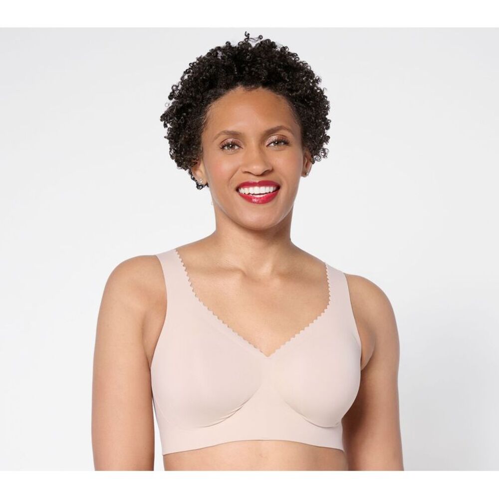 Evelyn & Bobbie Women's Bra Sz 3XL Seamless Wirefree Pink